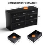 Modern 3 Drawer Bedroom Chest of Drawers with 7 Drawers Dresser - Image 5