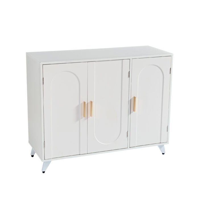 Sideboard Buffet cabinet with 3 doors and removable shelves for living room and dining room - Image 6