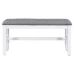 TOPMAX 6-Piece Wooden Dining Table Set with Upholstered Bench and 4 Dining Chairs - Image 11