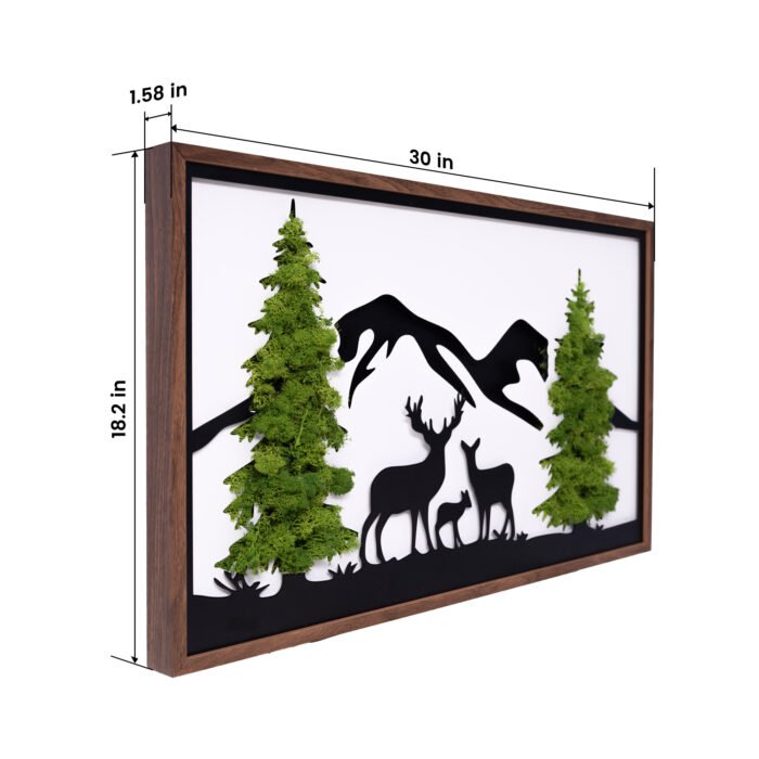 Deer Metal Art Moss Wall Decor - Image 5