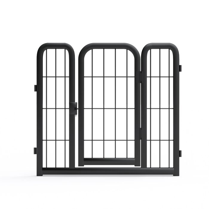 Outdoor 8-pieces dog fence board, Black - Image 11