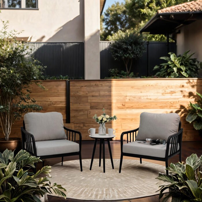 3PC Outdoor Aluminum Patio Furniture Set - Image 2