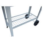 Mobile metal elevated garden bed cart with legs and wheels, Gray - Image 5