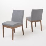 Gray wooden legs Dining Chair (Set of 2)