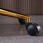 Modern Velvet Fabric Adjustable Height 360 revolving Office Chair, Orange - Image 13