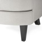 Fabric club stylish cushioned armchair with Ottoman set - Image 13