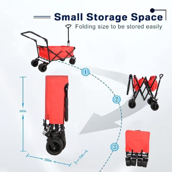 Utility Park Garden Cart Tool Customized Color Folding Trolley - Image 5