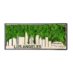 Los Angeles Moss City Silhouette Metal Wall Art Small - Image 5