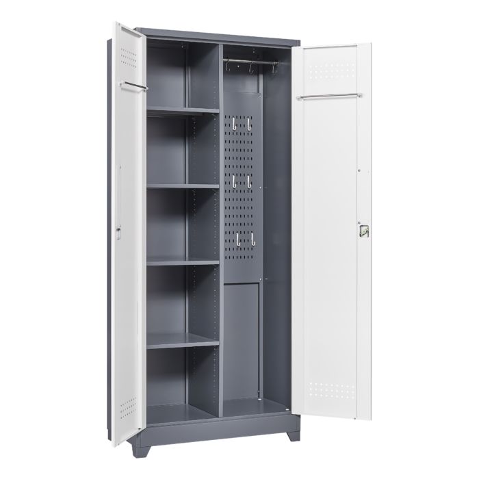 Metal storage lockable cabinet  with high broom space and large storage - Image 8