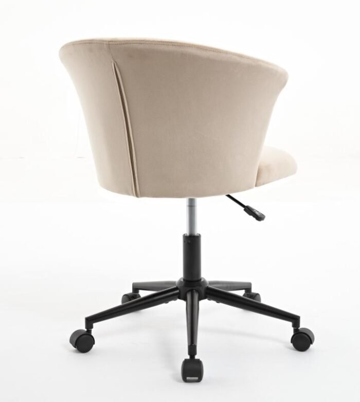 Velvet Fabric Swivel Flower Shape Office Chair - Image 11
