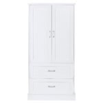 Tall Bathroom Storage Cabinet with Two Doors and Drawers and Adjustable Shelf - Image 7