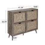 4 Door Freestanding Modern Shoe Rack for Entryway - Image 7
