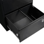 Filing Cabinet with 3 Drawer and Locking, Black - Image 9