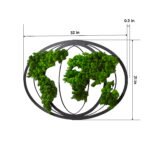 Moss World Map Metal Wall Decor - Image 5