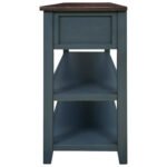 Retro Design Console Table with Two Open Shelves (Navy) - Image 13