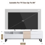 Modern TV Stand and Entertainment Center with Double Storage and Drop Down Door (up to 55") - Image 9