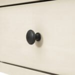 Retro Design Console Table with Two Open Shelves (Espresso+Beige) - Image 22