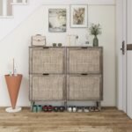 4 Door Freestanding Modern Shoe Rack for Entryway - Image 2