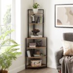 6-story corner open bookshelf modern wooden shelf bookshelf frame - Image 3