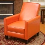 Recliner Push Back Chair for Elegant Home Décor Orange - Image 7