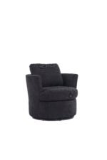 Rotating bucket comfortable circular sofa chair 360 degree, black - Image 10