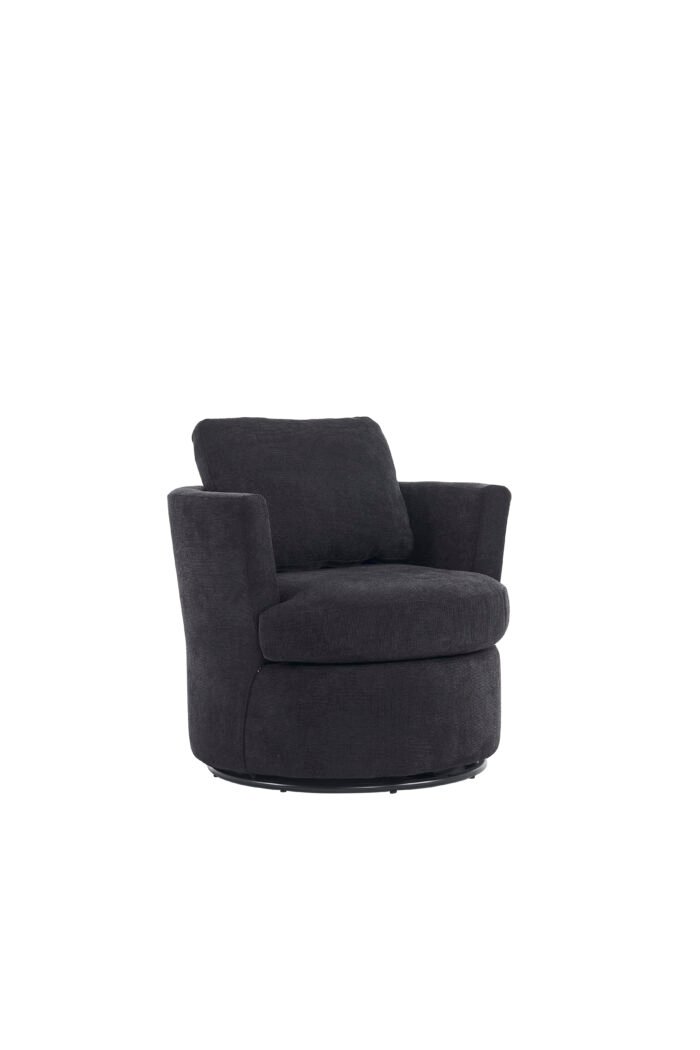 Rotating bucket comfortable circular sofa chair 360 degree, black - Image 10