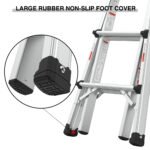 Aluminum Multi-Position Ladder with Wheels, 300 lbs Weight, 22 FT - Image 4