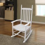 Wooden porch rocker chair White - Image 2