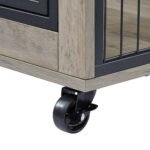 Furniture Dog Cage with Double Doors Grey - Image 11