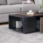 Modern Drawer Coffee Table for Living Room, Black - Image 5