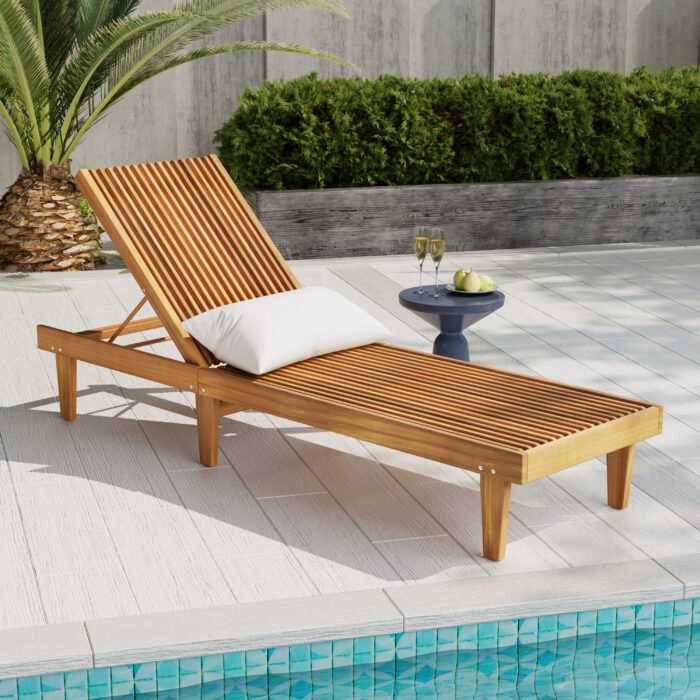 Nadine Wooden Sunbed - Image 2