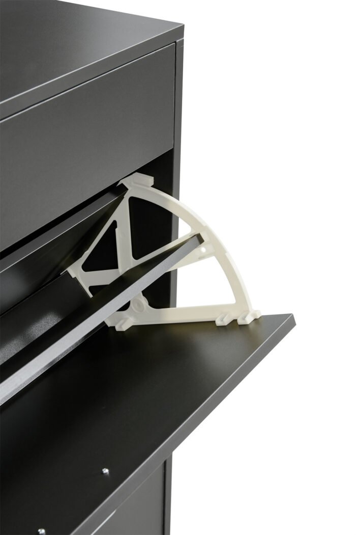 Shoe Cabinet with storage shelves, Gray - Image 3