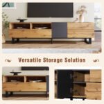 Modern TV Stand for 80'' TV with Double Storage Space - Image 7
