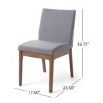 Gray wooden legs Dining Chair (Set of 2) - Image 5