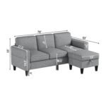 Light grey L-shaped design Sofa for compact Spaces - Image 2