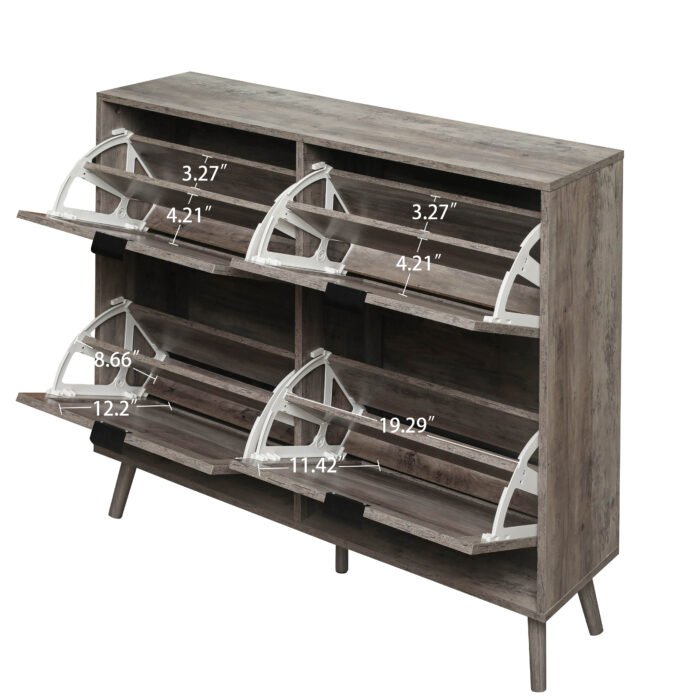 4 Door Freestanding Modern Shoe Rack for Entryway - Image 11