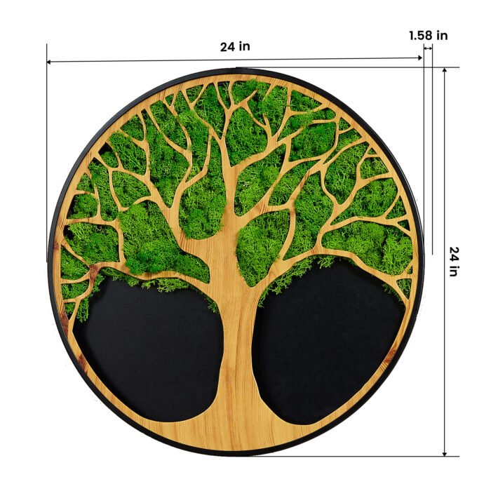 Life Tree Moss Metal Wall Art - Image 4