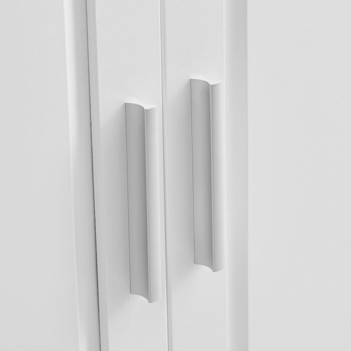 Tall and Wide Storage Cabinet with Doors for Bathroom/Office, Three Drawers, White - Image 23