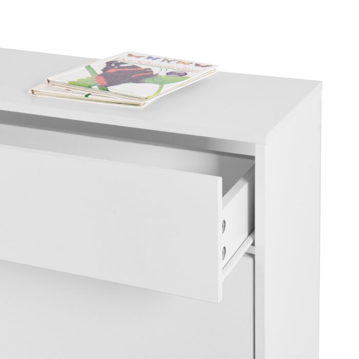 Shoe rack storage with drawers and metal legs and 2 flippable drawers - Image 8