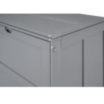 Queen Size Murphy Bed with Rotable Desk  Gray - Image 15