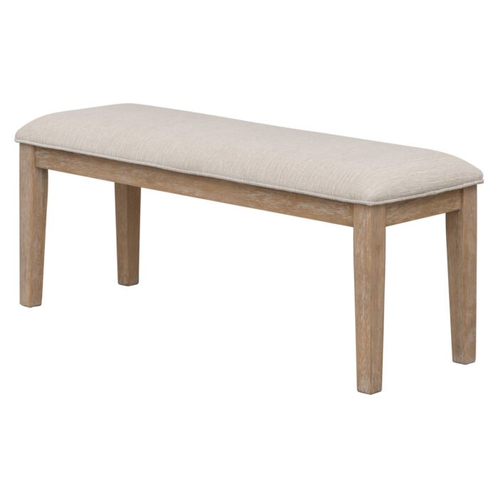 TREXM Classic and Traditional Style 6 Piece Dining Set (Natural Wood Wash） - Image 26