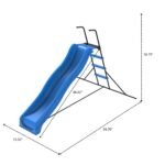 Freestanding children plastic slide equipment, Blue - Image 4