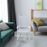 Wooden porch rocker chair White - Image 3