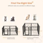 Outdoor 8-pieces dog fence board, Black - Image 9