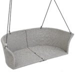 GO 2 Person Hanging Rattan Woven Swing SeatChair With Ropes and Cushion - Image 14