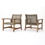 Hampton Wood + Wicker Club Chair (set of 2) - Image 5
