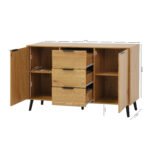 Side panel buffet cabinet with storage room with 3 drawers and 2 doors - Image 10