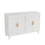 Sideboard Buffet cabinet with 4 doors and removable shelves, for living room, dining room, ivory white - Image 7