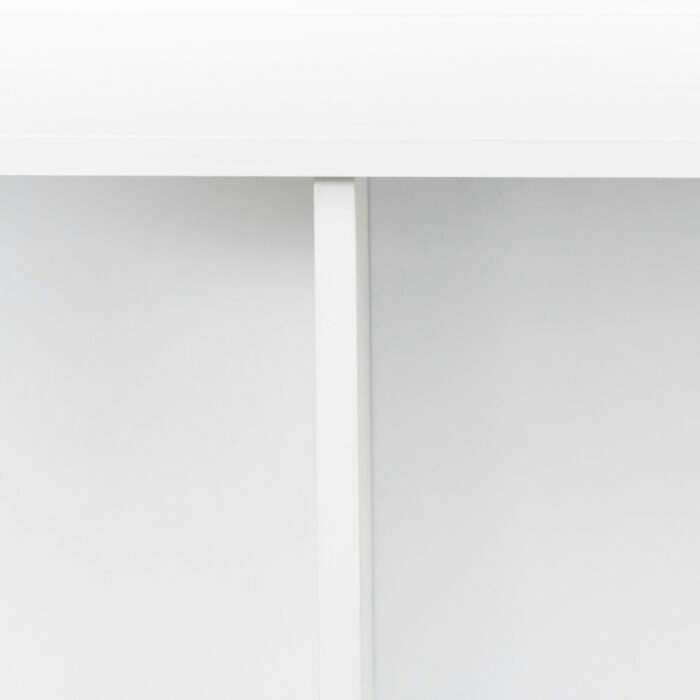 10 Shelf Wooden Bookshelf, White - Image 7
