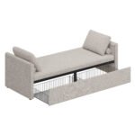 Modern cushioned lounge chair sofa bed - Image 7